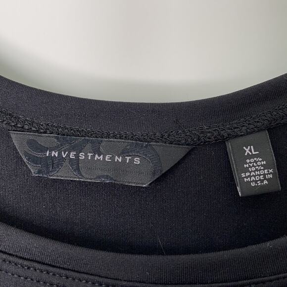 Investments 3/4 Sleeve Geometric Design Cardigan and Black Knit Tank, Ladies XL - Picture 10 of 12